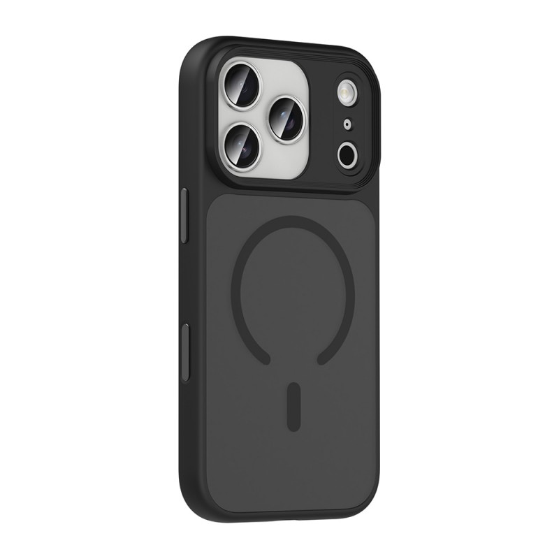 Bal-z Apple iPhone 17 Pro Max Kılıf Mat Arka Yüzey Wireless Şarj Özellikli  Flet M-safe Kapak