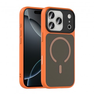 Apple iPhone 17 Pro Max Kılıf Mat Arka Yüzey Wireless Şarj Özellikli Zore Flet M-safe Kapak Apple iPhone 17 Pro Max Kılıf Mat Arka Yüzey Wireless Şarj Özellikli Zore Flet M-safe Kapak
