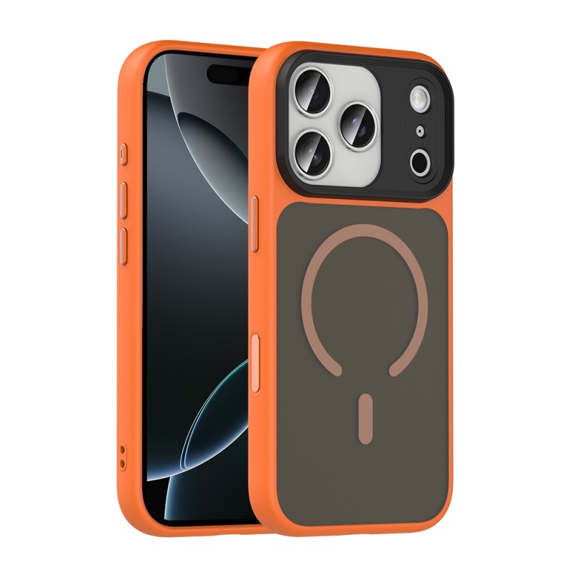 Bal-z Apple iPhone 17 Pro Max Kılıf Mat Arka Yüzey Wireless Şarj Özellikli  Flet M-safe Kapak