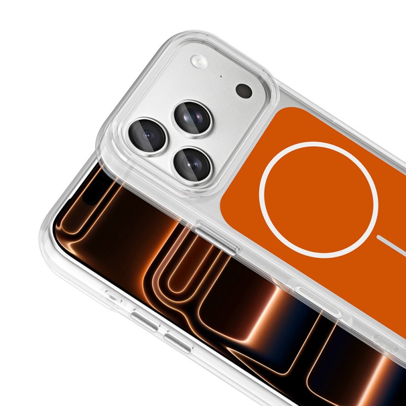 Bal-z Apple iPhone 17 Pro Max Kılıf Metal Buton Tasarımlı  İkonik Sert Silikon Kapak