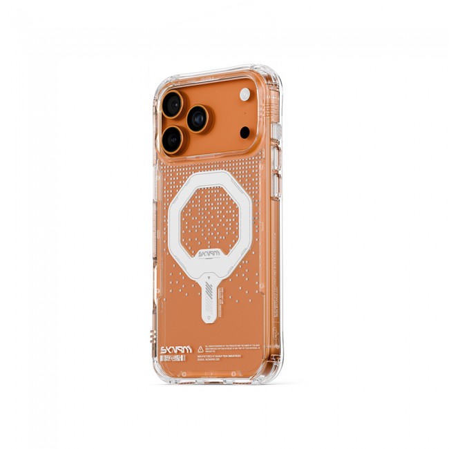 Apple iPhone 17 Pro Max Kılıf Skinarma M-Safe Şarj Özellikli IML Baskılı Holografik MYST Kapak Apple iPhone 17 Pro Max Kılıf Skinarma M-Safe Şarj Özellikli IML Baskılı Holografik MYST Kapak