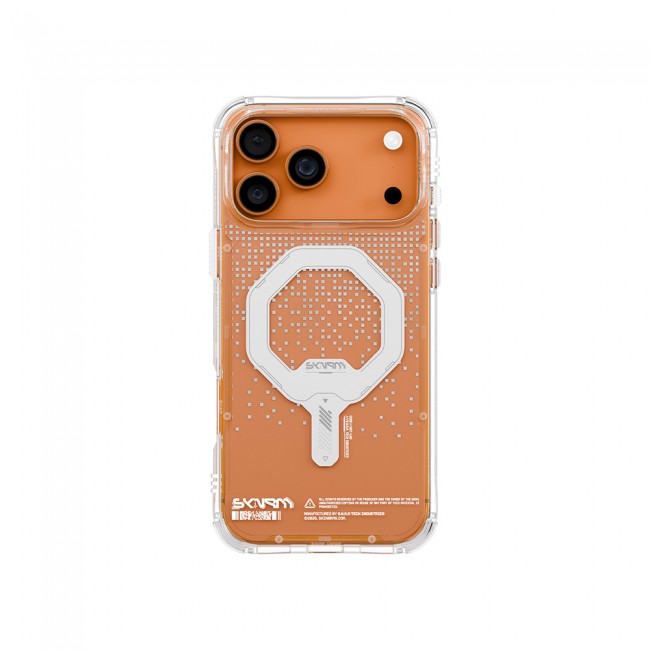 Apple iPhone 17 Pro Max Kılıf Skinarma M-Safe Şarj Özellikli IML Baskılı Holografik MYST Kapak Apple iPhone 17 Pro Max Kılıf Skinarma M-Safe Şarj Özellikli IML Baskılı Holografik MYST Kapak