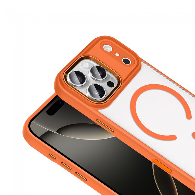 Apple iPhone 17 Pro Max Kılıf Wireless Şarj Özellikli Zore Krom M-safe Silikon Kapak Apple iPhone 17 Pro Max Kılıf Wireless Şarj Özellikli Zore Krom M-safe Silikon Kapak