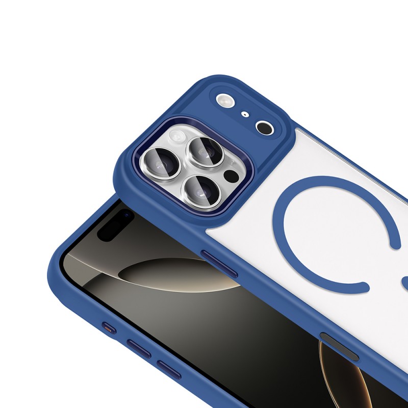 Bal-z Apple iPhone 17 Pro Max Kılıf Wireless Şarj Özellikli  Krom M-safe Silikon Kapak