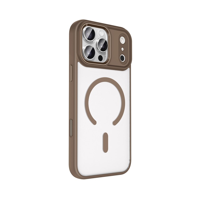 Bal-z Apple iPhone 17 Pro Max Kılıf Wireless Şarj Özellikli  Krom M-safe Silikon Kapak