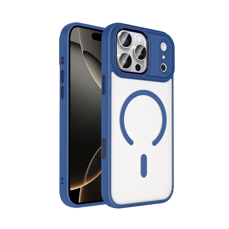 Bal-z Apple iPhone 17 Pro Max Kılıf Wireless Şarj Özellikli  Krom M-safe Silikon Kapak