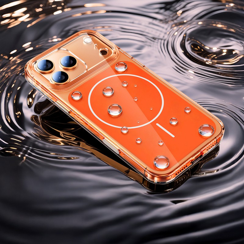 Bal-z Apple iPhone 17 Pro Max Kılıf  M-safe Şarj Özellikli Şeffaf Kamera Kontrol Butonlu Lugano Kapak