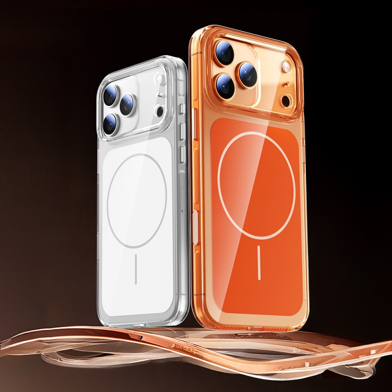 Bal-z Apple iPhone 17 Pro Max Kılıf  M-safe Şarj Özellikli Şeffaf Kamera Kontrol Butonlu Lugano Kapak