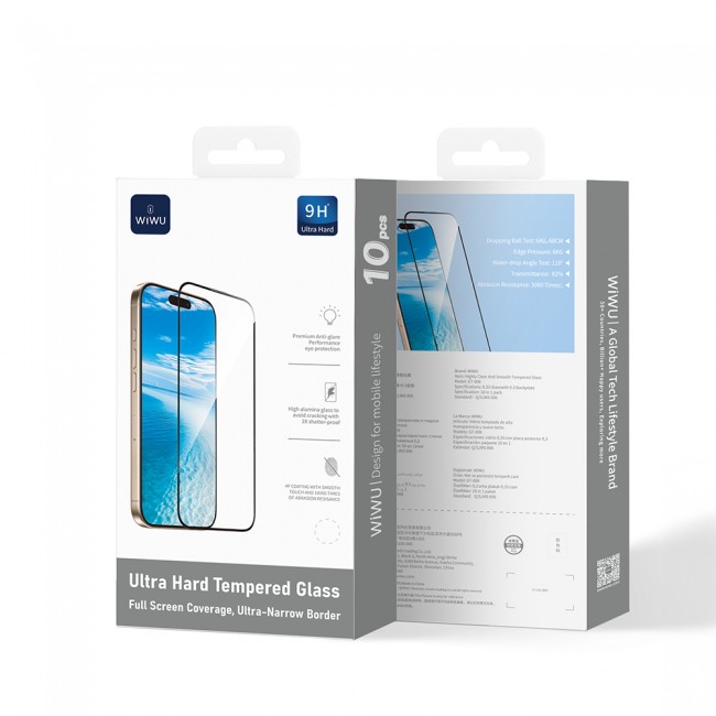 Apple iPhone 17 Pro Max Wiwu GT-008 Polimer Oleofobik Kaplama Şeffaf Pürüzsüz Temperli Cam Ekran Koruyucu 10'lu Paket Apple iPhone 17 Pro Max Wiwu GT-008 Polimer Oleofobik Kaplama Şeffaf Pürüzsüz Temperli Cam Ekran Koruyucu 10'lu Paket