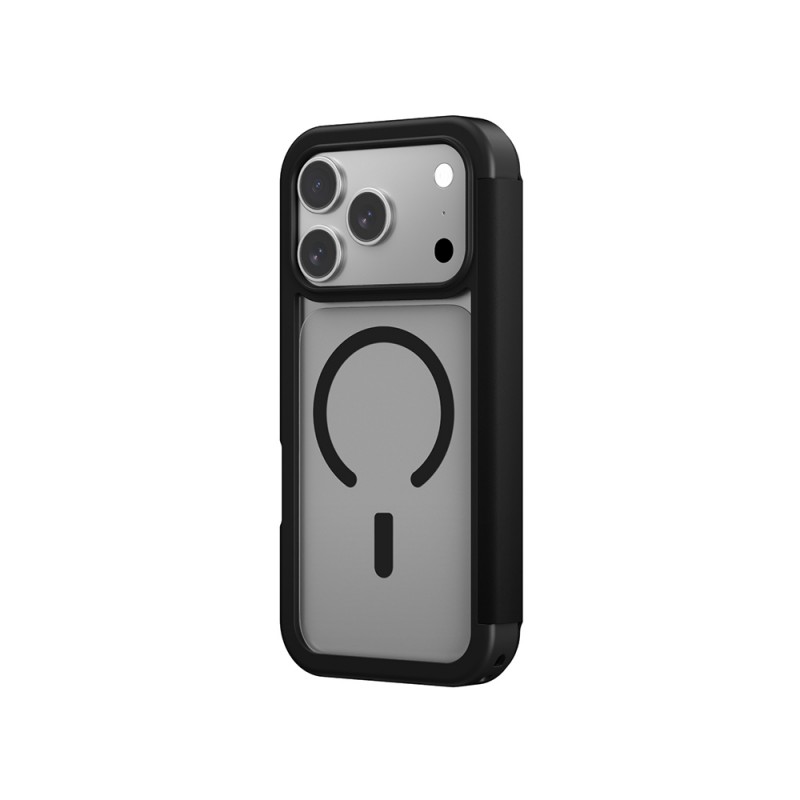 Bal-z Apple iPhone 17 Pro PU Kartlıklı Kapaklı Amazingthing Glamour Foilo Serisi Kılıf