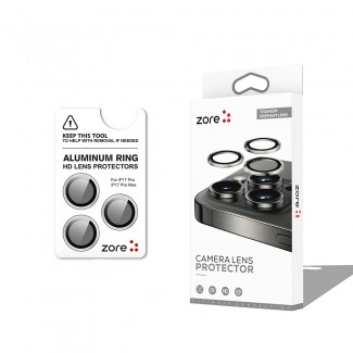 Apple iPhone 17 Pro Zore CL-12 Premium Safir Parmak İzi Bırakmayan Anti-Reflective Kamera Lens Koruyucu Apple iPhone 17 Pro Zore CL-12 Premium Safir Parmak İzi Bırakmayan Anti-Reflective Kamera Lens Koruyucu