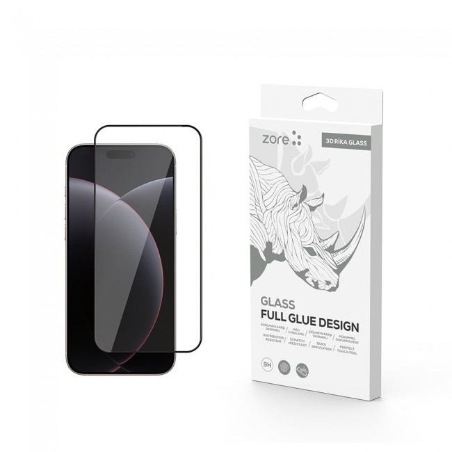 Apple iPhone 17 Pro Zore Rika Premium Temperli Cam Ekran Koruyucu Apple iPhone 17 Pro Zore Rika Premium Temperli Cam Ekran Koruyucu