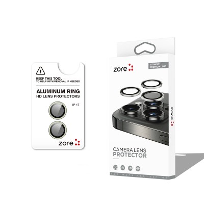 Bal-z Apple iPhone 17  CL-12 Premium Safir Parmak İzi Bırakmayan Anti-Reflective Kamera Lens Koruyucu