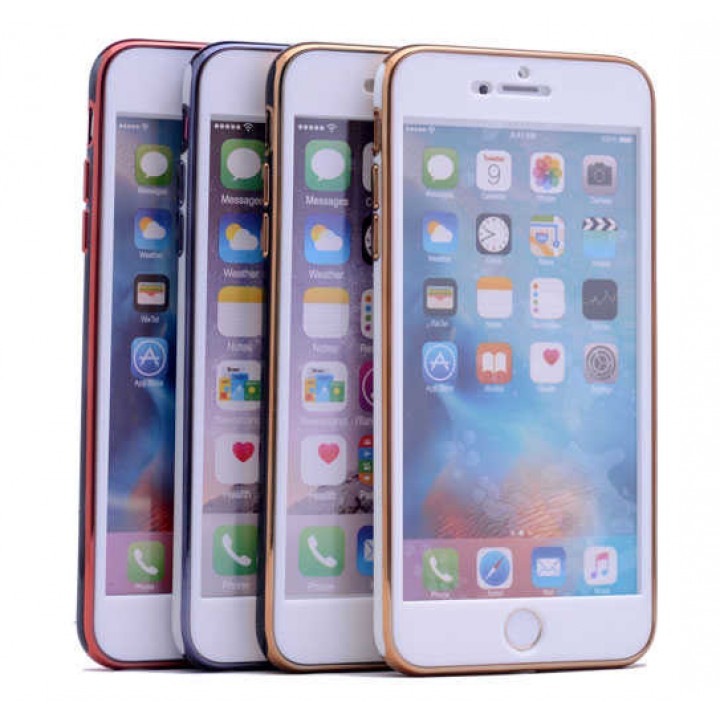 Apple iPhone 6 Plus Kılıf Zore Arkası Parlak 360 Silikon