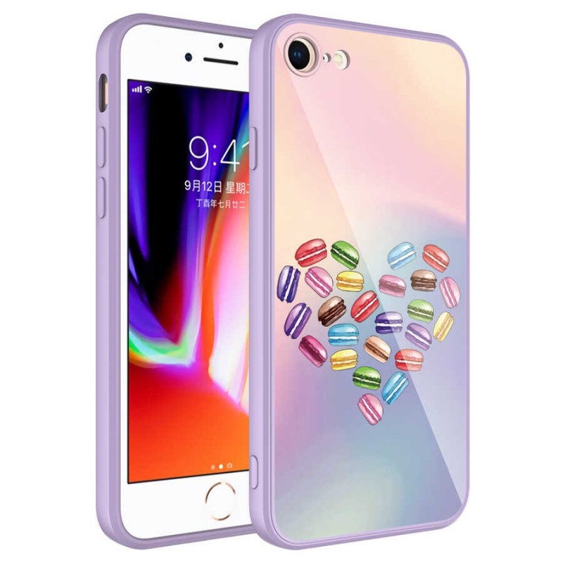 Bal-z Apple iPhone 7 Kılıf Kamera Korumalı Desenli Sert Silikon  Epoksi Kapak