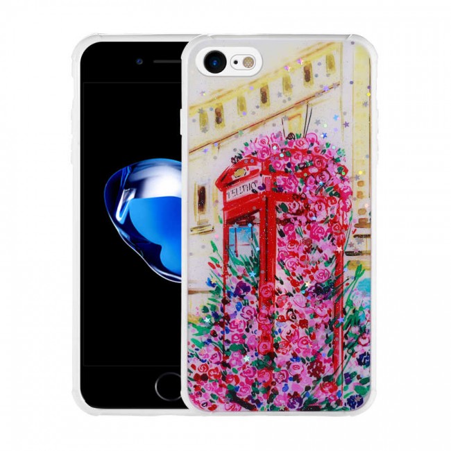 Apple iPhone 7 Kılıf Simli Desenli Kamera Korumalı Parlak Zore Popy Kapak Apple iPhone 7 Kılıf Simli Desenli Kamera Korumalı Parlak Zore Popy Kapak