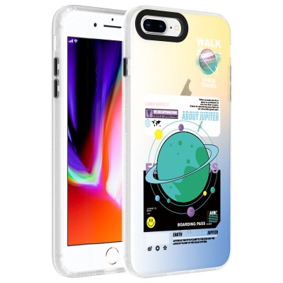 Bal-z Apple iPhone 7 Plus Kılıf Desenli  Dragon Sert Kapak