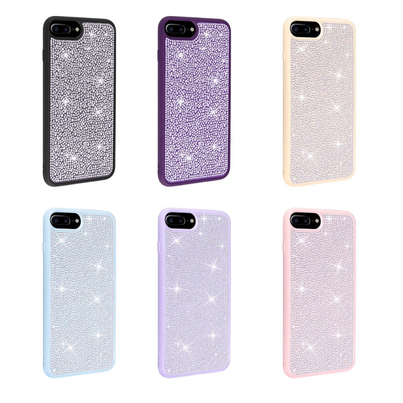 Bal-z Apple iPhone 7 Plus Kılıf Parlak Taşlı Tasarım  Ston Kapak