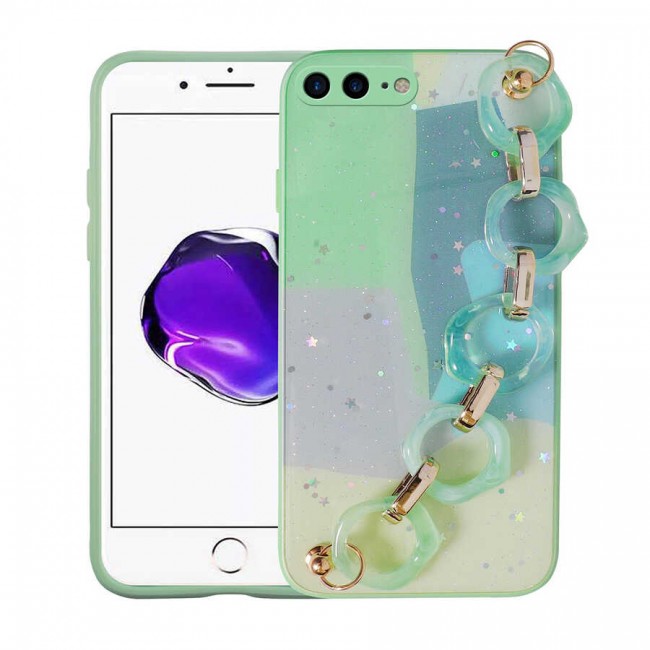 Apple iPhone 7 Plus Kılıf Simli Desenli El Askılı Tutacaklı Zore Elsa Silikon Kapak Apple iPhone 7 Plus Kılıf Simli Desenli El Askılı Tutacaklı Zore Elsa Silikon Kapak
