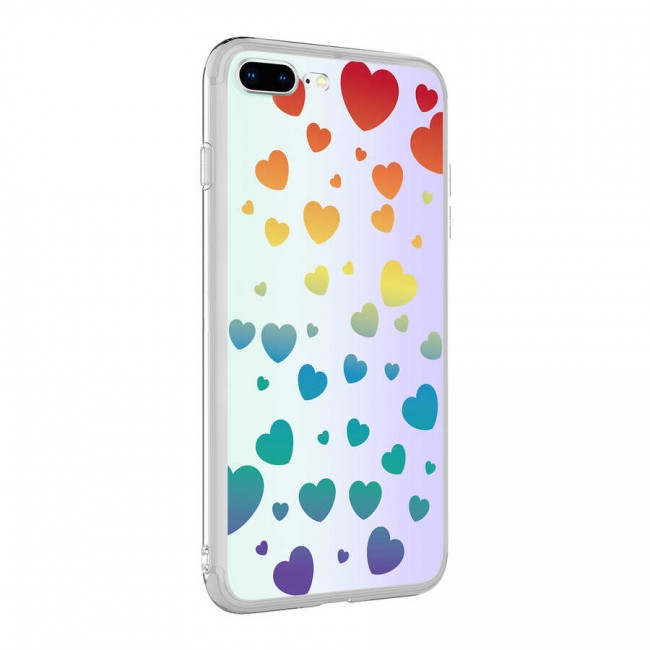 Apple iPhone 7 Plus Kılıf Zore M-Blue Desenli Kapak Apple iPhone 7 Plus Kılıf Zore M-Blue Desenli Kapak