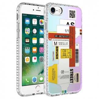 Apple iPhone 8 Kılıf Airbag Kenarlı Renkli Desenli Silikon Zore Elegans Kapak Apple iPhone 8 Kılıf Airbag Kenarlı Renkli Desenli Silikon Zore Elegans Kapak