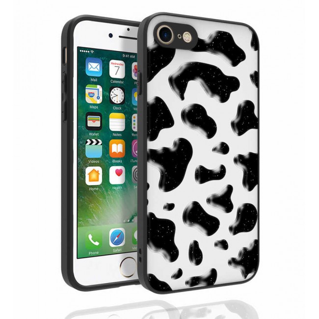 Apple iPhone 8 Kılıf Desenli Kamera Korumalı Parlak Zore Nora Kapak Apple iPhone 8 Kılıf Desenli Kamera Korumalı Parlak Zore Nora Kapak