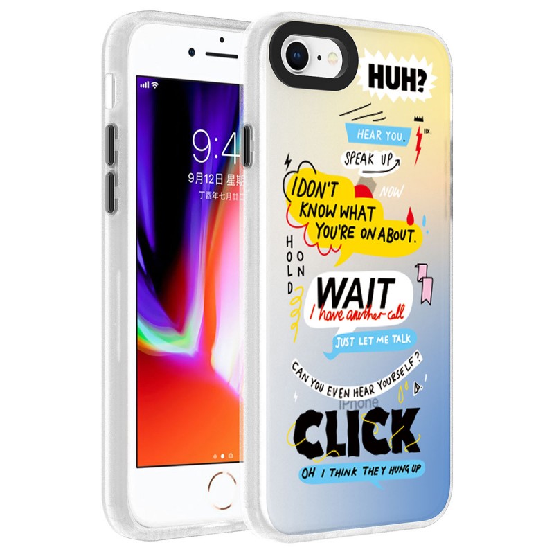 Bal-z Apple iPhone 8 Kılıf Desenli  Dragon Sert Kapak