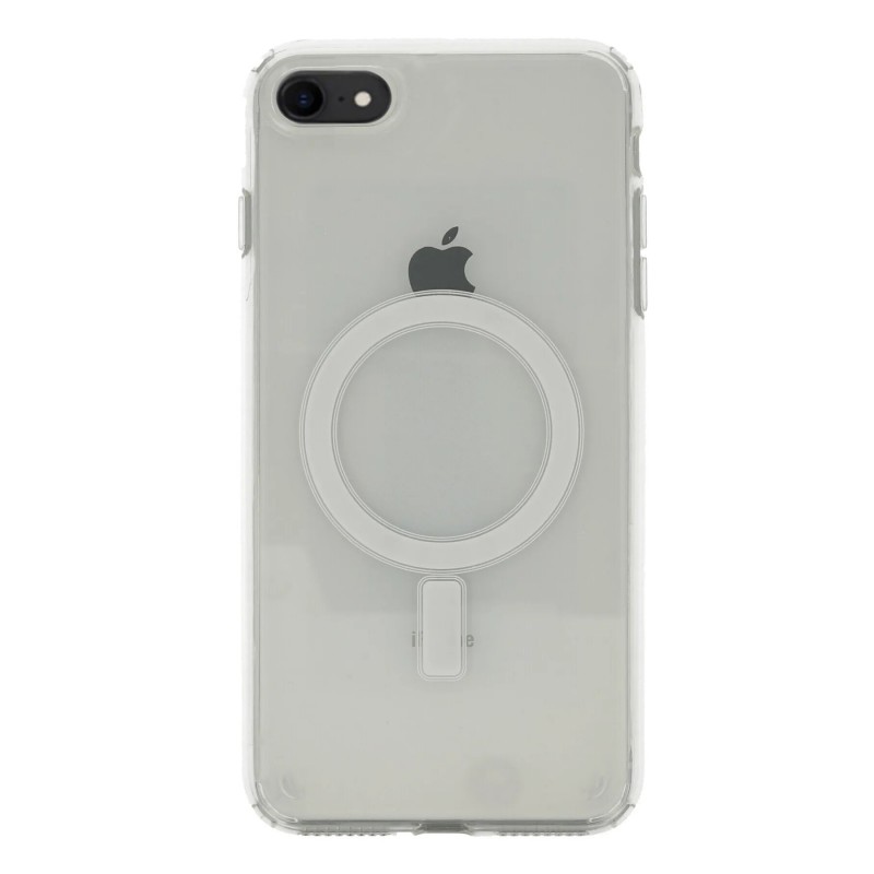 Bal-z Apple iPhone 8 Kılıf M-safe Şarj Özellikli Şeffaf Sert PC  Embos Kapak