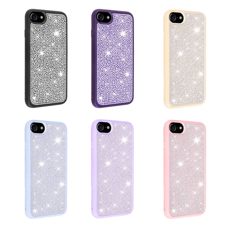 Bal-z Apple iPhone 8 Kılıf Parlak Taşlı Tasarım  Ston Kapak