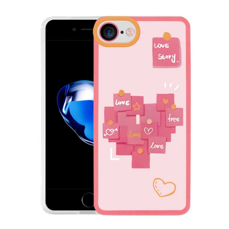 Bal-z Apple iPhone 8 Kılıf  M-Fit Desenli Kapak