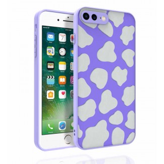 Apple iPhone 8 Plus Kılıf Desenli Kamera Korumalı Parlak Zore Nora Kapak Apple iPhone 8 Plus Kılıf Desenli Kamera Korumalı Parlak Zore Nora Kapak