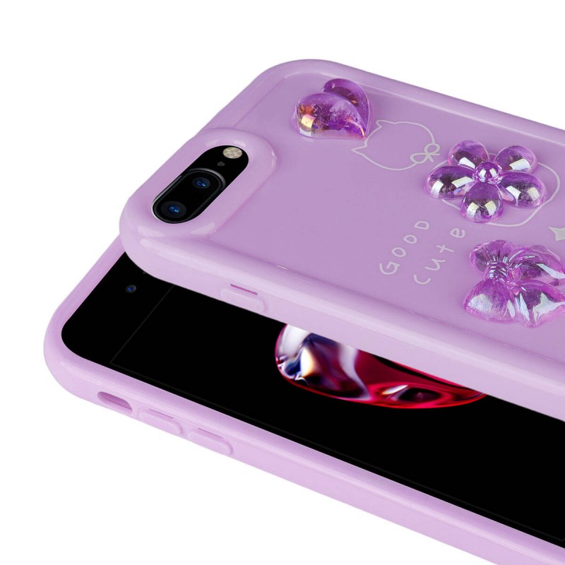 Bal-z Apple iPhone 8 Plus Kılıf Kabartma Figürlü Parlak  Toys Silikon Kapak