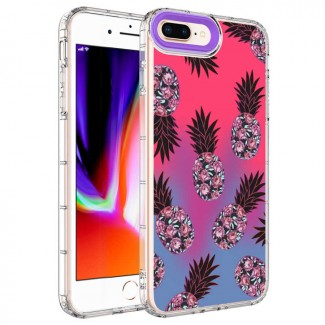 Apple iPhone 8 Plus Kılıf Kamera Korumalı Renkli Desenli Sert Silikon Zore Korn Kapak Apple iPhone 8 Plus Kılıf Kamera Korumalı Renkli Desenli Sert Silikon Zore Korn Kapak