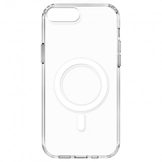 Apple iPhone 8 Plus Kılıf M-safe Şarj Özellikli Şeffaf Sert PC Zore Embos Kapak Apple iPhone 8 Plus Kılıf M-safe Şarj Özellikli Şeffaf Sert PC Zore Embos Kapak