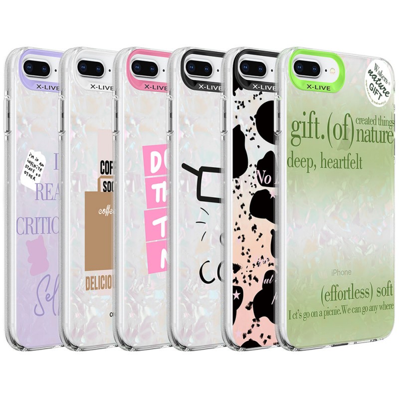 Bal-z Apple iPhone 8 Plus Kılıf Mermer Desenli  Marbello Kapak