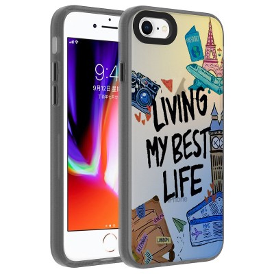 Bal-z Apple iPhone SE 2020 Kılıf Desenli  Dragon Sert Kapak