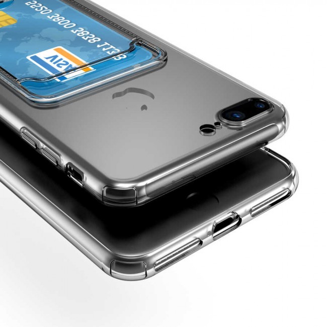 Apple iPhone SE 2020 Kılıf Kartlıklı Şeffaf Zore Setra Clear Silikon Kapak Apple iPhone SE 2020 Kılıf Kartlıklı Şeffaf Zore Setra Clear Silikon Kapak