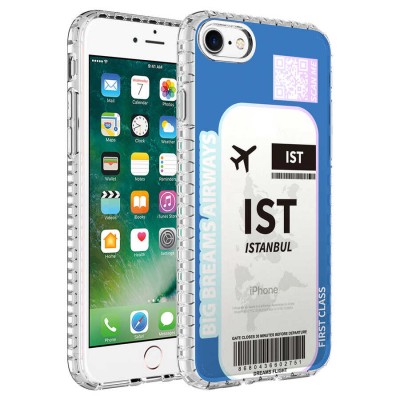 Bal-z Apple iPhone SE 2022 Kılıf Airbag Kenarlı Renkli Desenli Silikon  Elegans Kapak