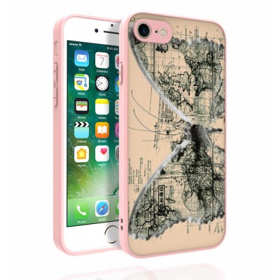 Bal-z Apple iPhone SE 2022 Kılıf Desenli Kamera Korumalı Parlak  Nora Kapak