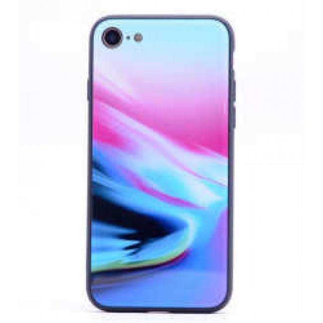 Apple iPhone SE 2022 Kılıf Zore Ebruli Cam Kapak Apple iPhone SE 2022 Kılıf Zore Ebruli Cam Kapak