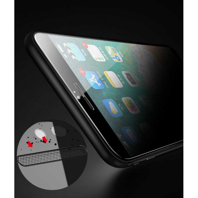 Apple iPhone SE 2022 Zore Anti-Dust Mat Privacy Temperli Ekran Koruyucu