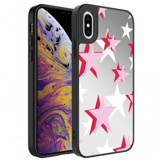 Apple iPhone X Kılıf Aynalı Desenli Kamera Korumalı Parlak Zore Mirror Kapak Apple iPhone X Kılıf Aynalı Desenli Kamera Korumalı Parlak Zore Mirror Kapak