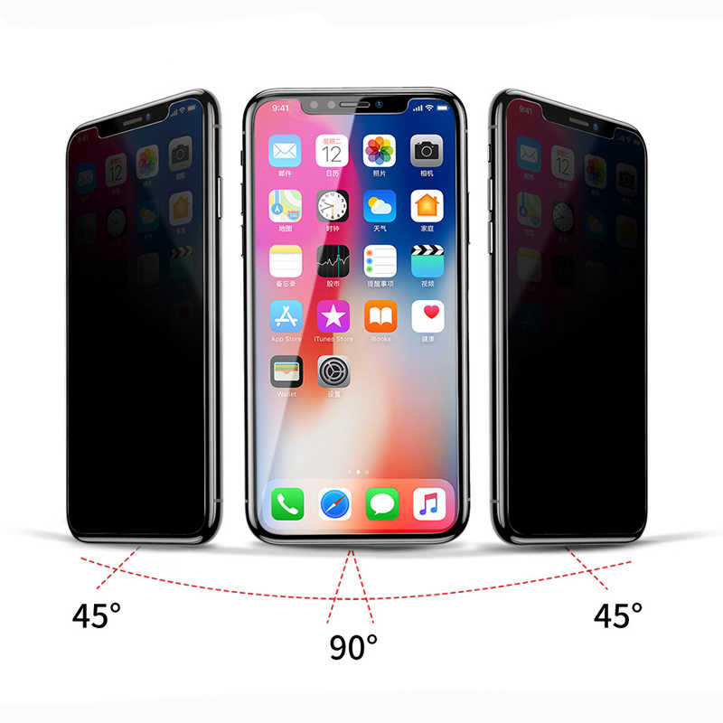 Bal-z Apple iPhone XS 5.8 ​​​​​​​​​​​​ Rika Premium Privacy Temperli Cam Ekran Koruyucu