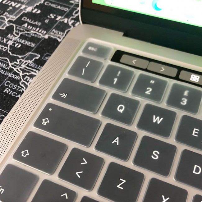 Apple Macbook 13' 2017 A1466 Zore Klavye Koruyucu Transparan Buzlu Silikon Ped Apple Macbook 13' 2017 A1466 Zore Klavye Koruyucu Transparan Buzlu Silikon Ped