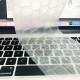 Apple Macbook 13' Pro Touch Bar A1706 Zore Klavye Koruyucu Transparan Buzlu Silikon Ped Apple Macbook 13' Pro Touch Bar A1706 Zore Klavye Koruyucu Transparan Buzlu Silikon Ped