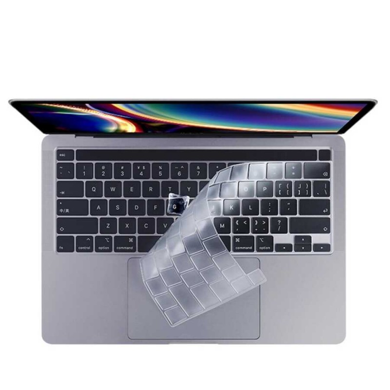 Bal-z Apple Macbook 13.3' Air A1932  Klavye Koruyucu Şeffaf Silikon Ped