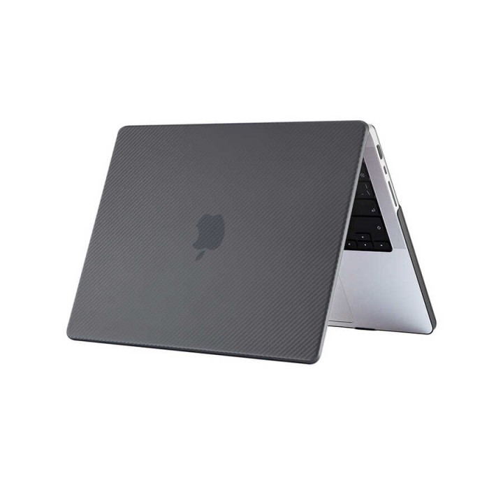 Apple Macbook 16.2' 2021 A2485 Zore MSoft Carbon Fiber Tasarımlı Kapak