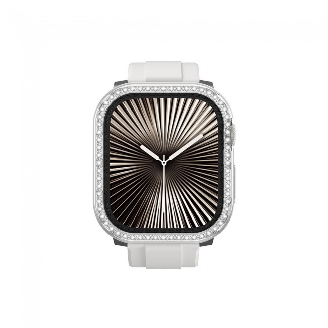 Apple Watch 10 42mm Amazingthing Gleam Fit FullGuard Taşlı Sert PC Kasa ve Ekran Koruyucu Apple Watch 10 42mm Amazingthing Gleam Fit FullGuard Taşlı Sert PC Kasa ve Ekran Koruyucu