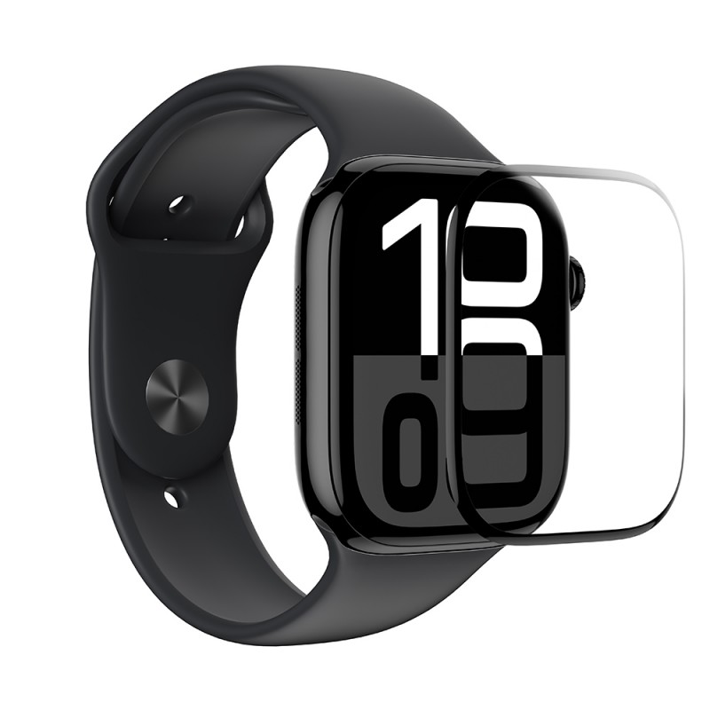 Bal-z Apple Watch 10 42mm Amazingthing Radix Protective Parmak İzi Bırakmayan HD Ekran Koruyucu Film + Kolay Uygulama Aparatı