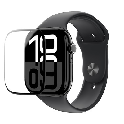 Bal-z Apple Watch 10 42mm Amazingthing Radix Protective Parmak İzi Bırakmayan HD Ekran Koruyucu Film + Kolay Uygulama Aparatı